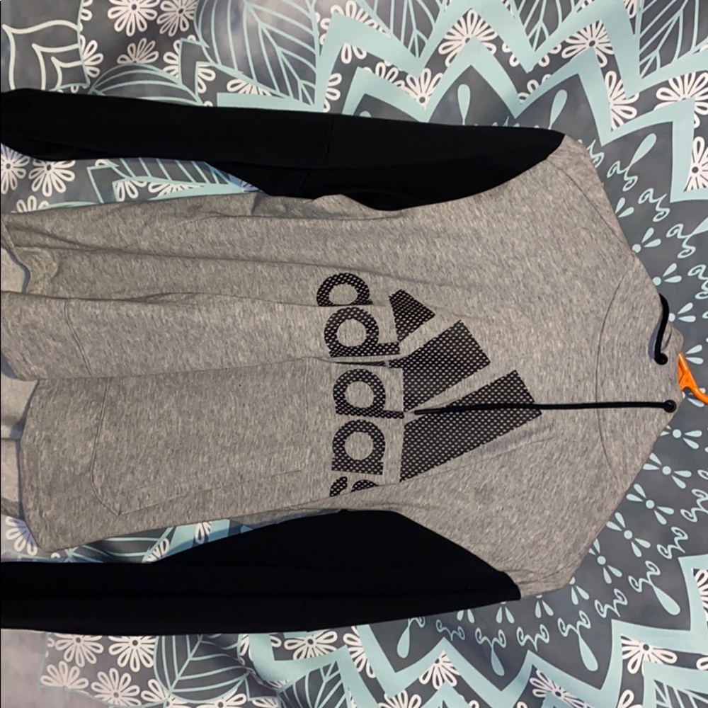 Black and grey  addias jacket